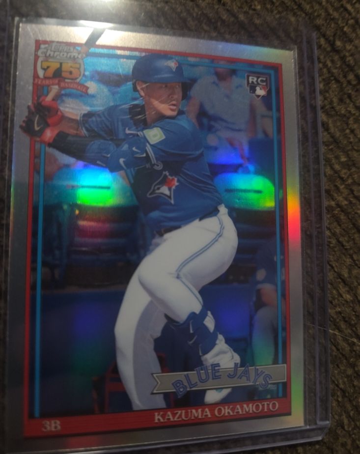 2026 Topps Chrome 75th Anniversary #91CB-24 Kazuma Okamoto — front