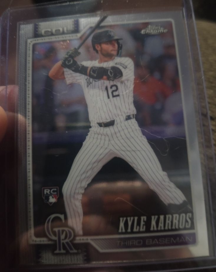 2026 Topps Chrome #13 Kyle Karros Colorado Rockies Rookie Card — front