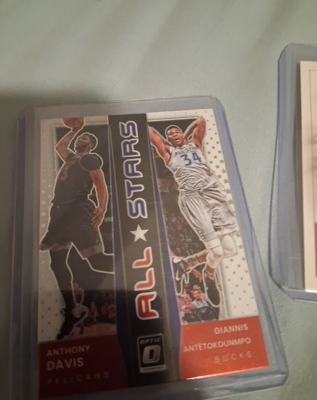 2021-22 Panini Donruss Optic All-Stars #16 Anthony Davis & Giannis Antetokounmpo — front