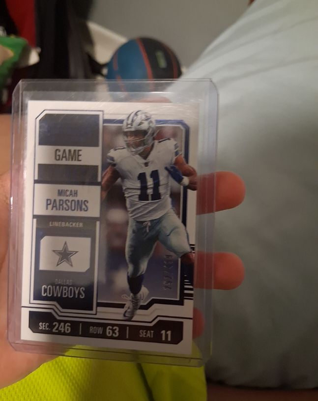 2023 Panini Contenders #29 Micah Parsons Dallas Cowboys Game Ticket — front
