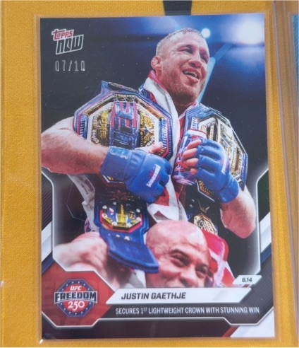 2026 Topps Now UFC Freedom 250 #18 Justin Gaethje — front