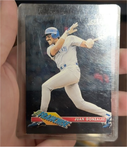 1993 Score The Franchise #13 Juan Gonzalez — front