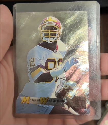 1995 Fleer Metal #46 Michael Westbrook Silver Flasher — front