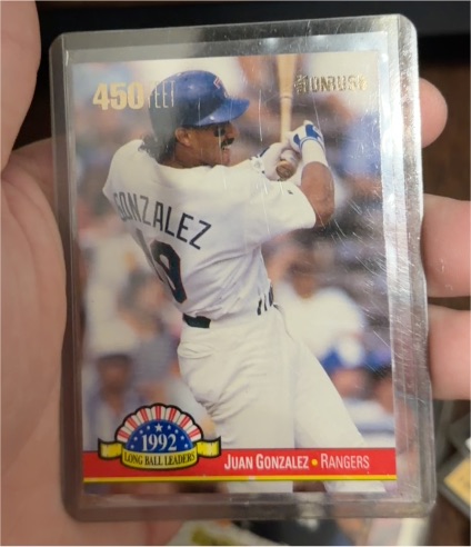 1992 Donruss Long Ball Leaders #LL14 Juan Gonzalez — front