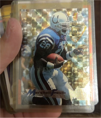 1995 Fleer Metal #84 Marshall Faulk — front