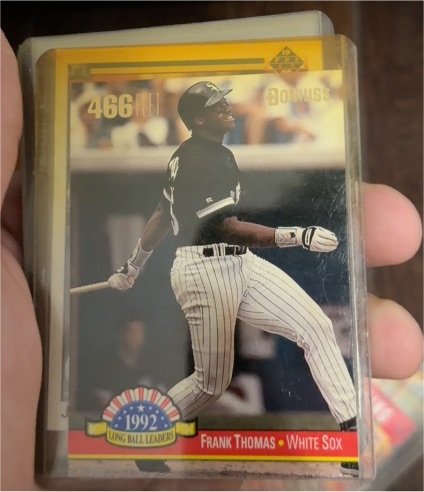 1992 Donruss Long Ball Leaders #LL-10 Frank Thomas — front