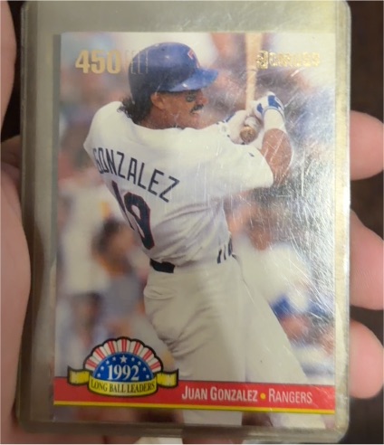 1992 Donruss Long Ball Leaders #LL-14 Juan Gonzalez — front
