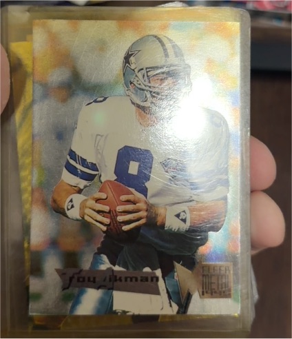 1995 Fleer Metal #48 Troy Aikman Dallas Cowboys — front