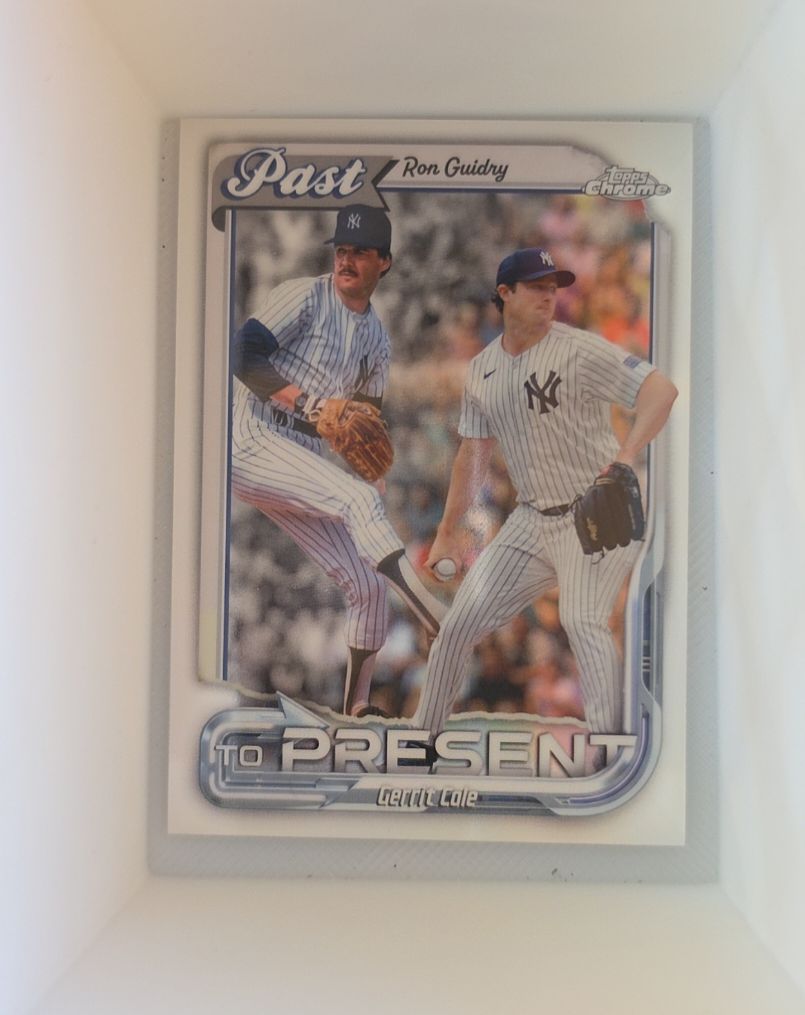 2026 Topps Chrome Past to Present #PTP-13 Ron Guidry/Gerrit Cole — front