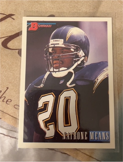 1993 Bowman #162 Natrone Means — front