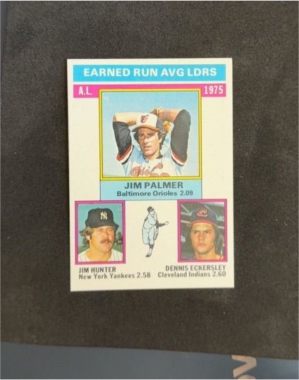 1976 Topps #202 1975 AL ERA Leaders Jim Palmer — front
