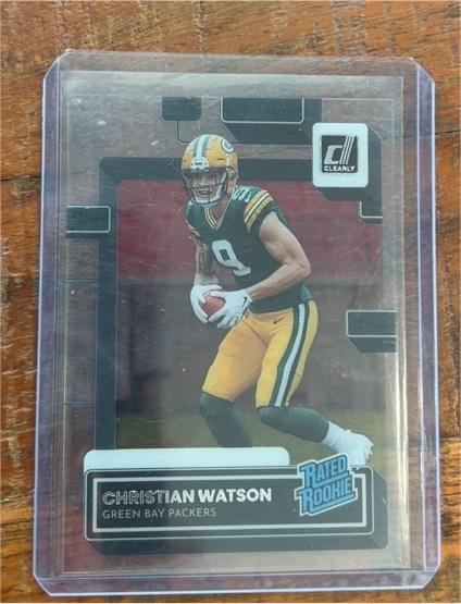 2022 Panini Donruss Clearly #69 Christian Watson Rated Rookie — front