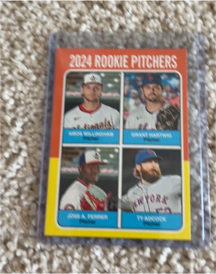 2024 Topps Heritage High Number #621 Rookie Pitchers Amos Willingham Grant Hartwig Jose A. Ferrer Ty Adcock — front