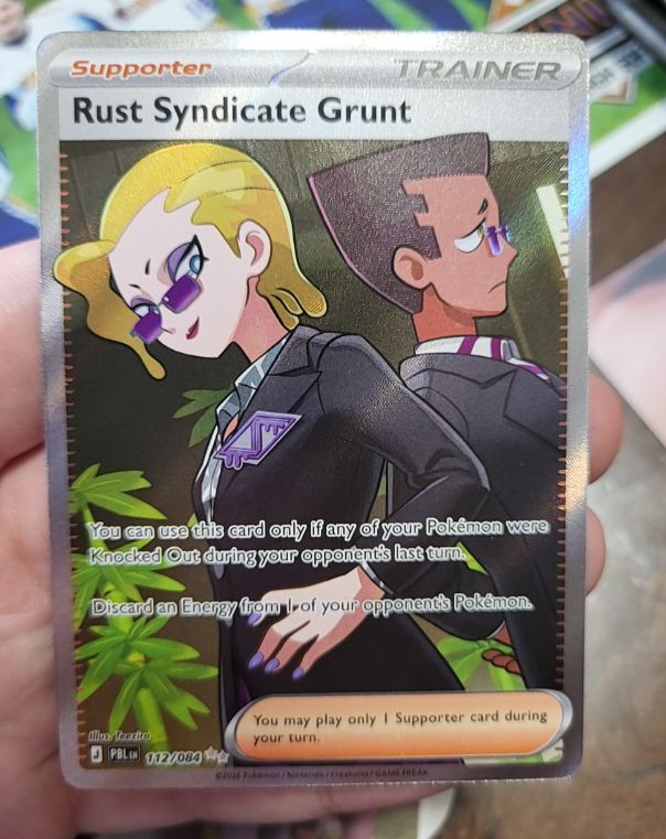 2023 Pokémon Paradox Rift #112 Rust Syndicate Grunt — front