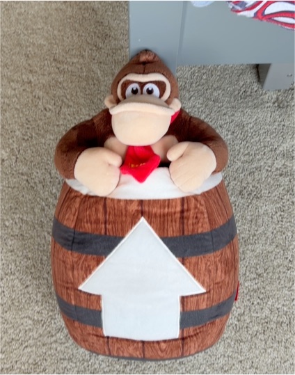 Universal Studios Super Nintendo World Donkey Kong Barrel Cannon Plush (2024) — front