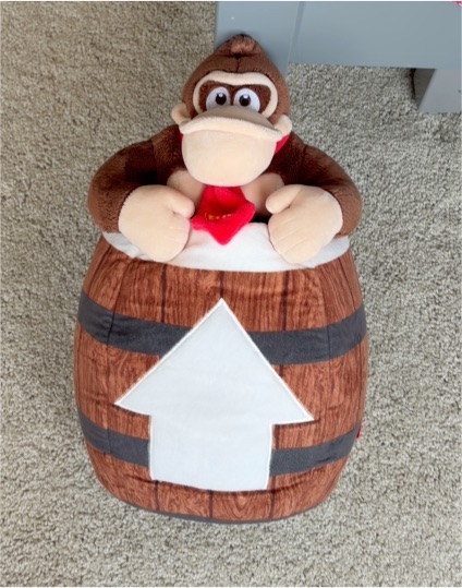 2025 Universal Studios Super Nintendo World Donkey Kong Barrel Plush — front