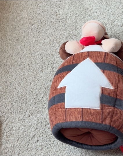 2025 Universal Studios Super Nintendo World Donkey Kong Barrel Plush — front