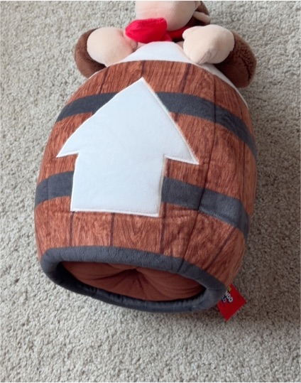 2025 Universal Studios Super Nintendo World Donkey Kong Barrel Plush — front