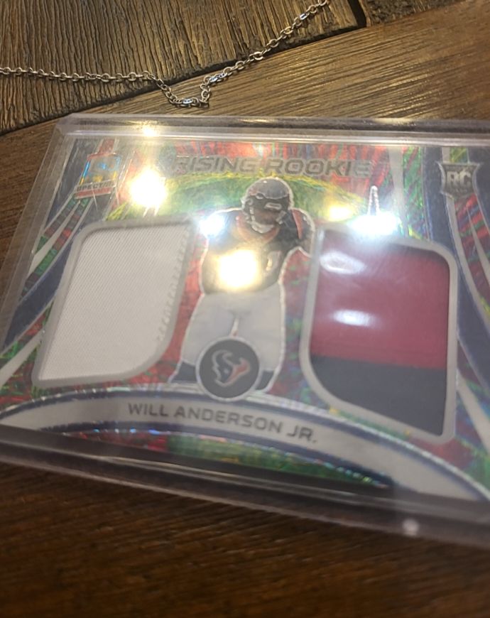 2023 Panini Spectra Prizm Rising Rookie Dual Patch Will Anderson Jr. — front