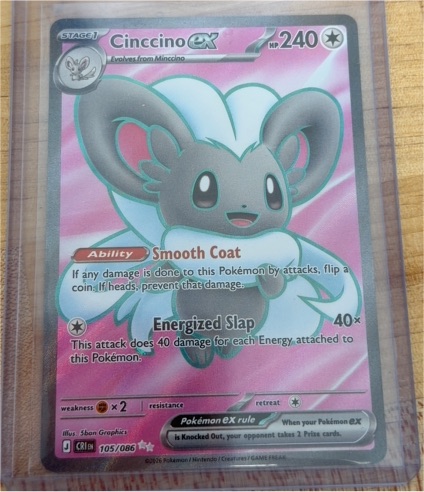 2016 Pokemon ME04 Chaos Rising #105 Cinccino ex — front