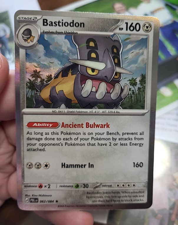 2013 Pokémon TCG Plasma Blast #062 Bastiodon — front