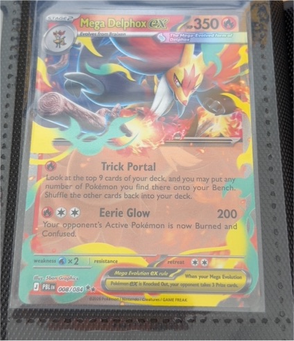 2016 Pokémon Mega Delphox EX 008/084 — front