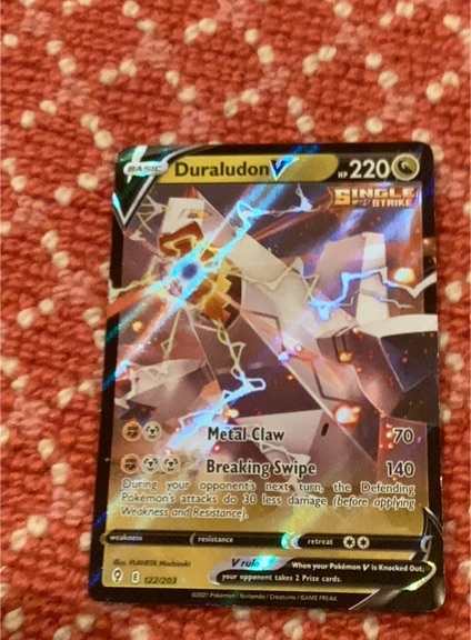 2021 Pokemon Evolving Skies #122 Duraludon V — front