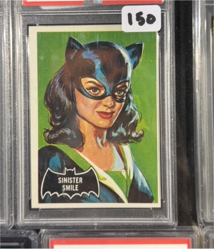 1966 Topps Batman #27 Sinister Smile Cat Woman — front