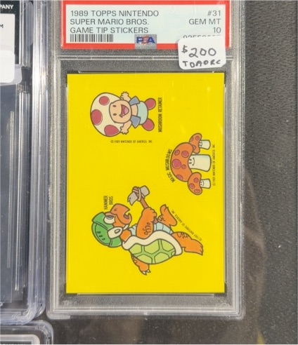 1989 Topps Nintendo Super Mario Bros. Game Tip Stickers #31 Toad — front