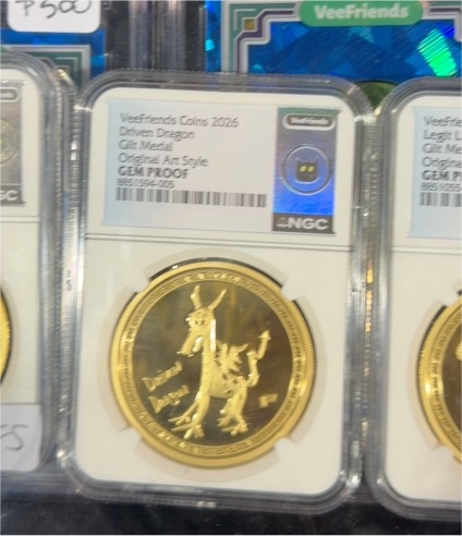 VeeFriends Coins 2026 Driven Dragon Gilt Medal GEM PROOF — front