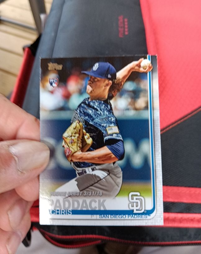 2019 Topps Update #US207 Chris Paddack Rookie Debut — front