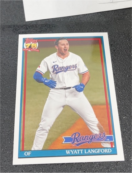 2026 Topps Series 2 1991 75th Anniversary #91B2-48 Wyatt Langford — front