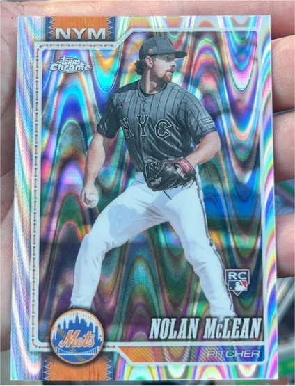 2026 Topps Chrome #236 Nolan McLean Wave Refractor Rookie — front