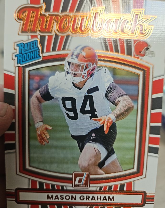 2025 Donruss #40 Mason Graham Rated Rookies Throwback — front
