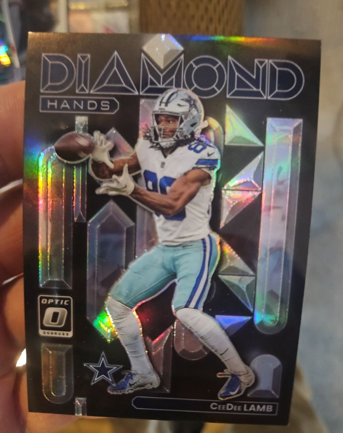 2022 Panini Donruss Optic #DH-6 CeeDee Lamb Diamond Hands — front
