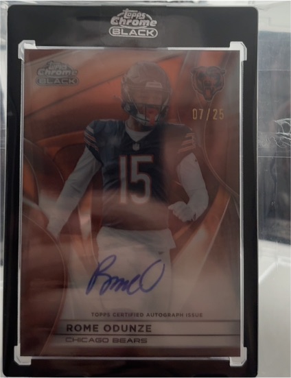 2025 Topps Chrome Black #AU-RO Rome Odunze — front