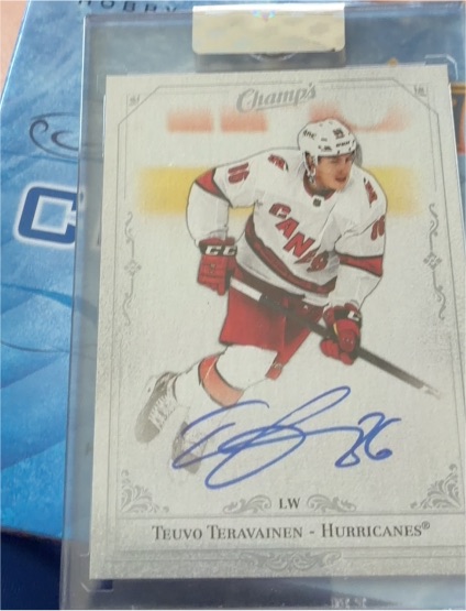 2020 Upper Deck Clear Cut Champ's Auto #C-TT Teuvo Teravainen — front