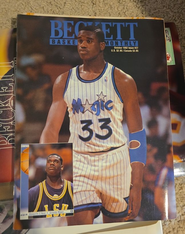 1992 Beckett Basketball Monthly #27 Shaquille O'Neal — front