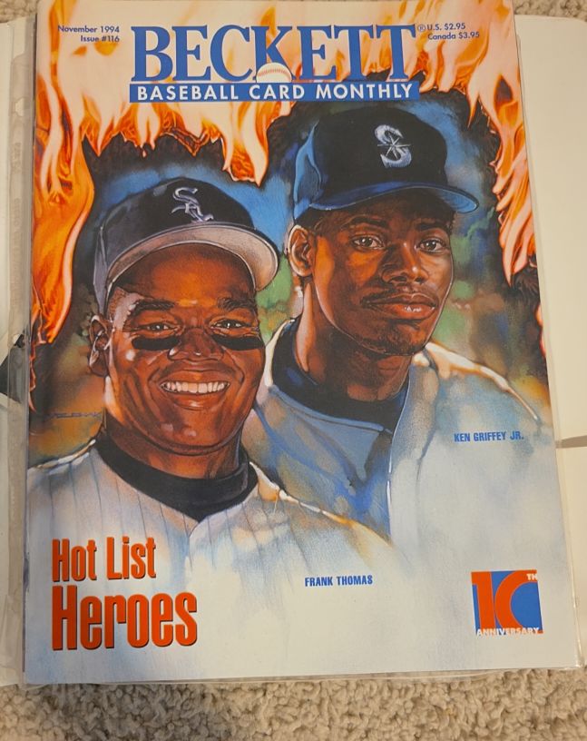 1994 Beckett Baseball Card Monthly #116 Frank Thomas Ken Griffey Jr. — front