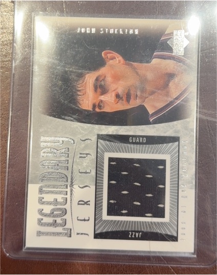 2000-01 Upper Deck NBA Legends Legendary Jerseys #JS-J John Stockton — front