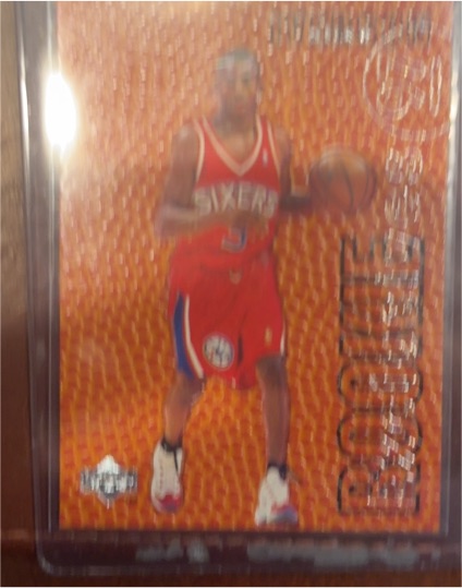 1996-97 Upper Deck Rookie Exclusives #R1 Allen Iverson — front