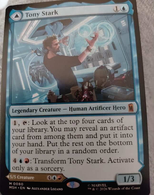 2026 Magic: The Gathering Marvel Super Heroes #M0080 Tony Stark — front