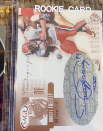 2002 SAGE #A14 Dwight Freeney Autographs Bronze — front