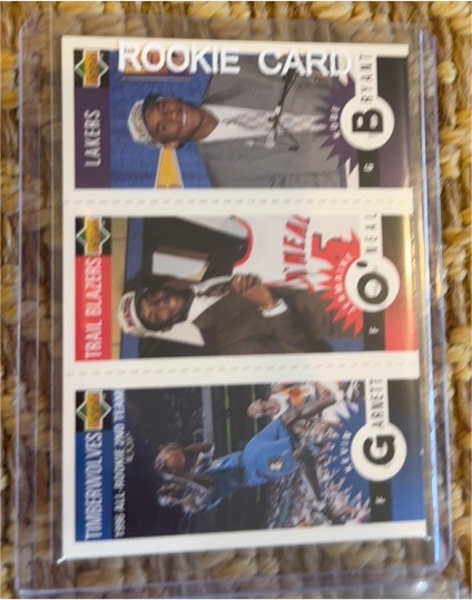 1996-97 Upper Deck Collector's Choice Mini #M129 Kobe Bryant / Kevin Garnett / Jermaine O'Neal Rookie Card — front