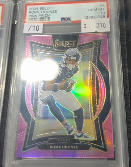 2024 Panini Select #3 Rome Odunze Pink Prizm — front