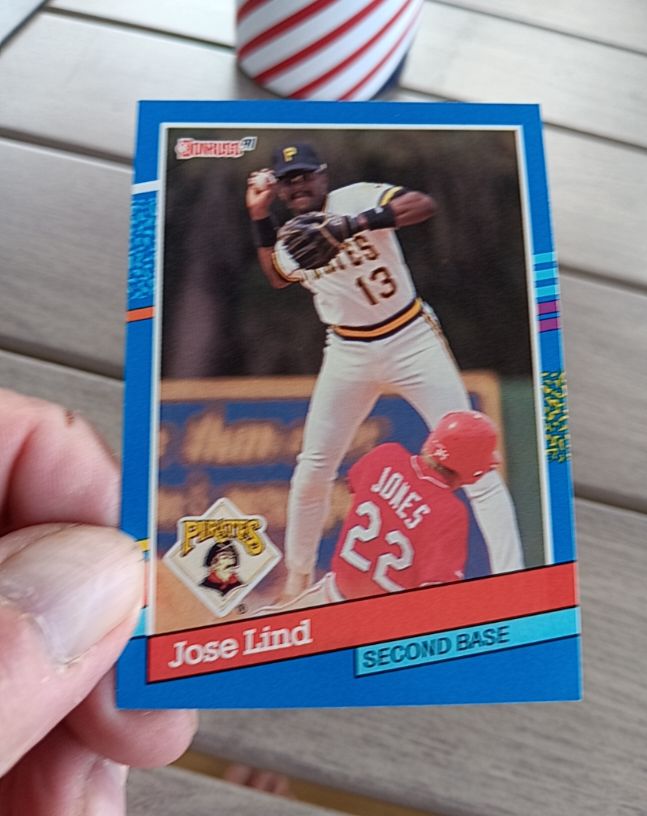 1991 Donruss #58 Jose Lind — front