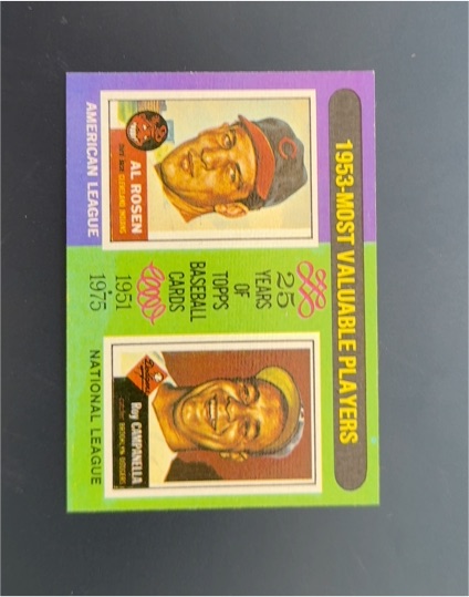 1975 Topps #191 Al Rosen Roy Campanella MVP '53 — front