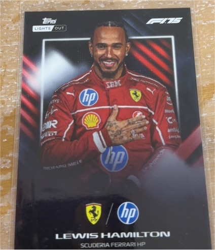 2025 Topps F1 Lights Out #/75 Lewis Hamilton Scuderia Ferrari HP — front