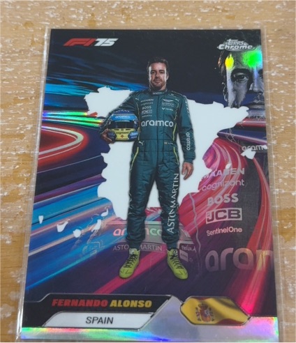 2025 Topps Chrome Formula 1 #NN-5 Fernando Alonso Neon Nations — front
