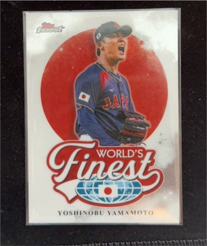 2026 Topps Finest World's Finest #WF-23 Yoshinobu Yamamoto — front